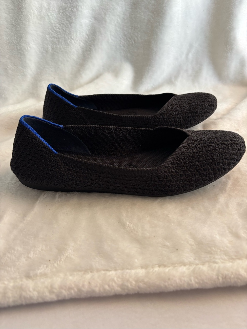 Rothy's Rounded Toe Ballet Flats Black Size 8